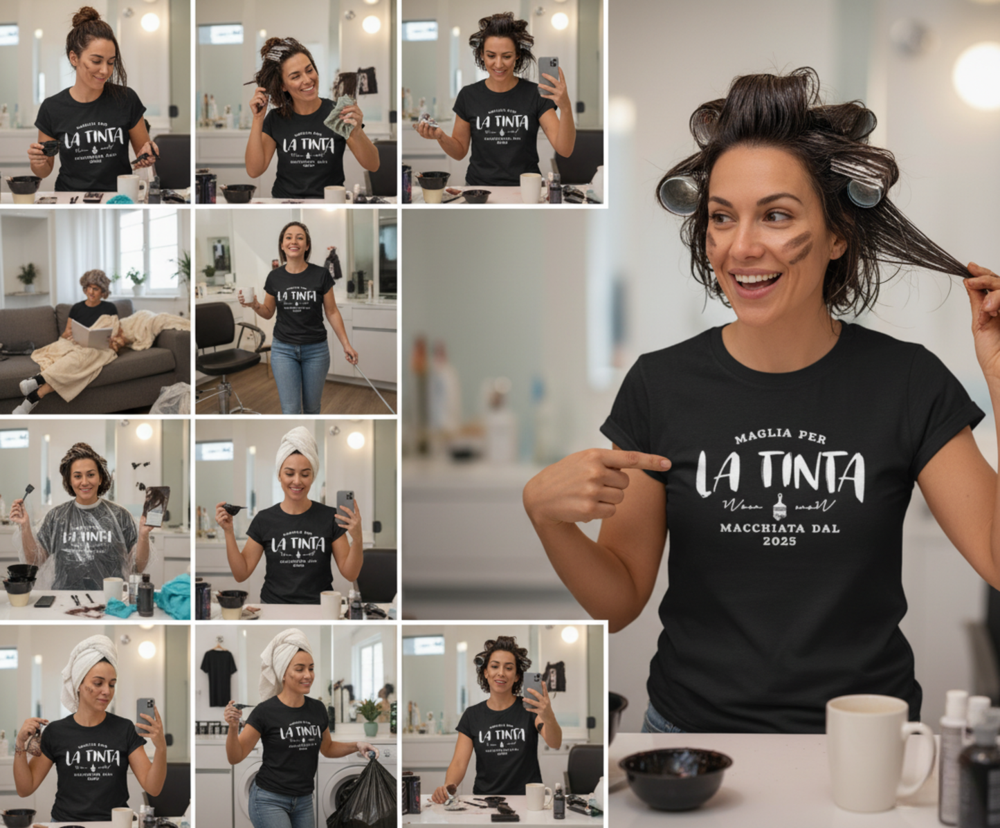 Maglia per la Tinta | T-shirt "Salva Vestiti" per Tinta Capelli & Parrucchieri 💇‍♀️